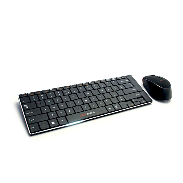 wide shot of the Standivarius solo X wireless keyboard and the Standivarius Hi! Wireless Mouse